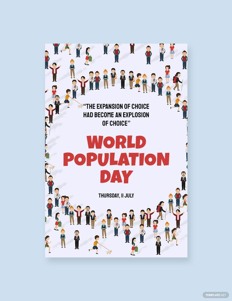 World Population Day Tumblr Post Template in PSD