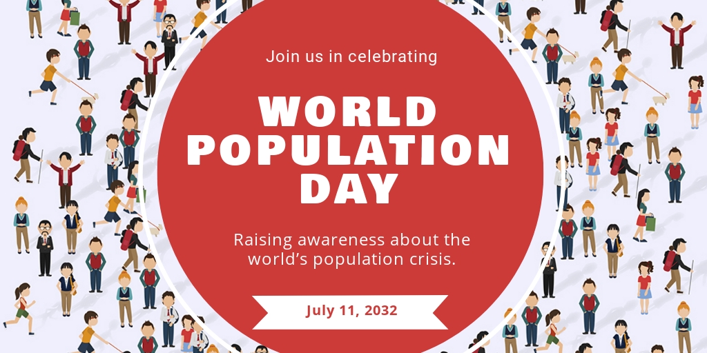 World Population Day Twitter Post Template [Free PDF] PSD