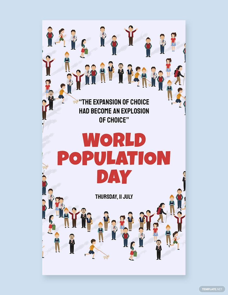 Free World Population Day Whatsapp Image Template