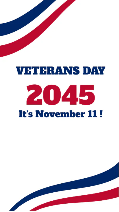 Free Veterans Day Instragram Story Template to Edit Online