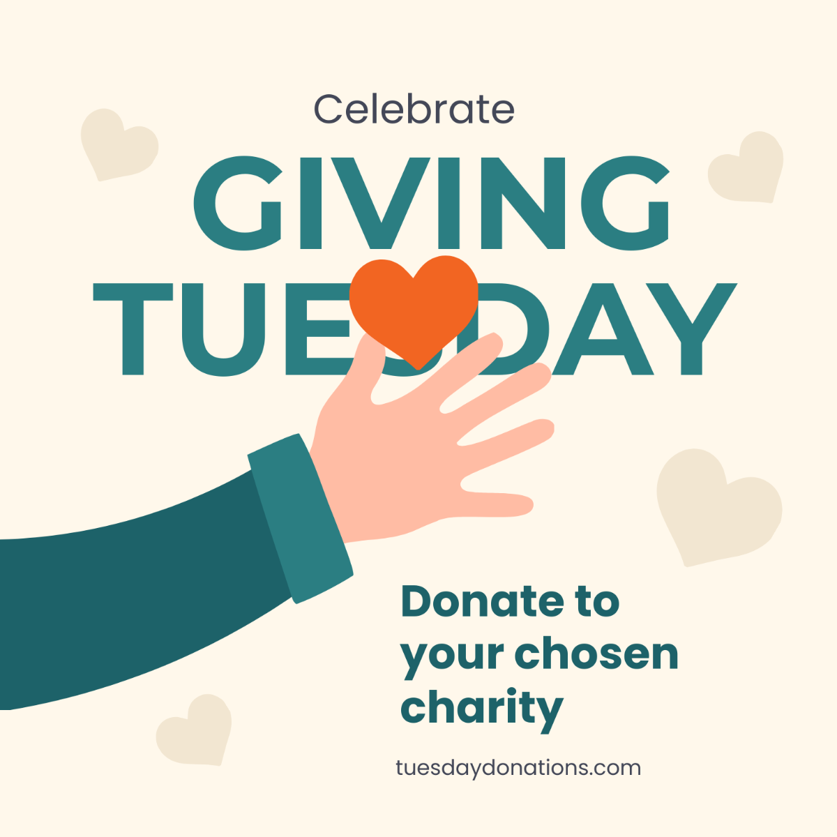 Giving Tuesday Flyer Vector