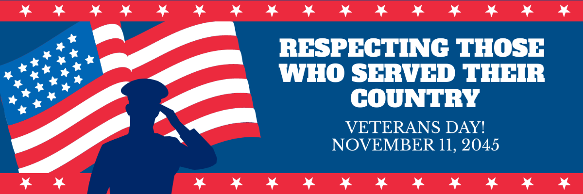 Veterans Day Twitter Banner Template