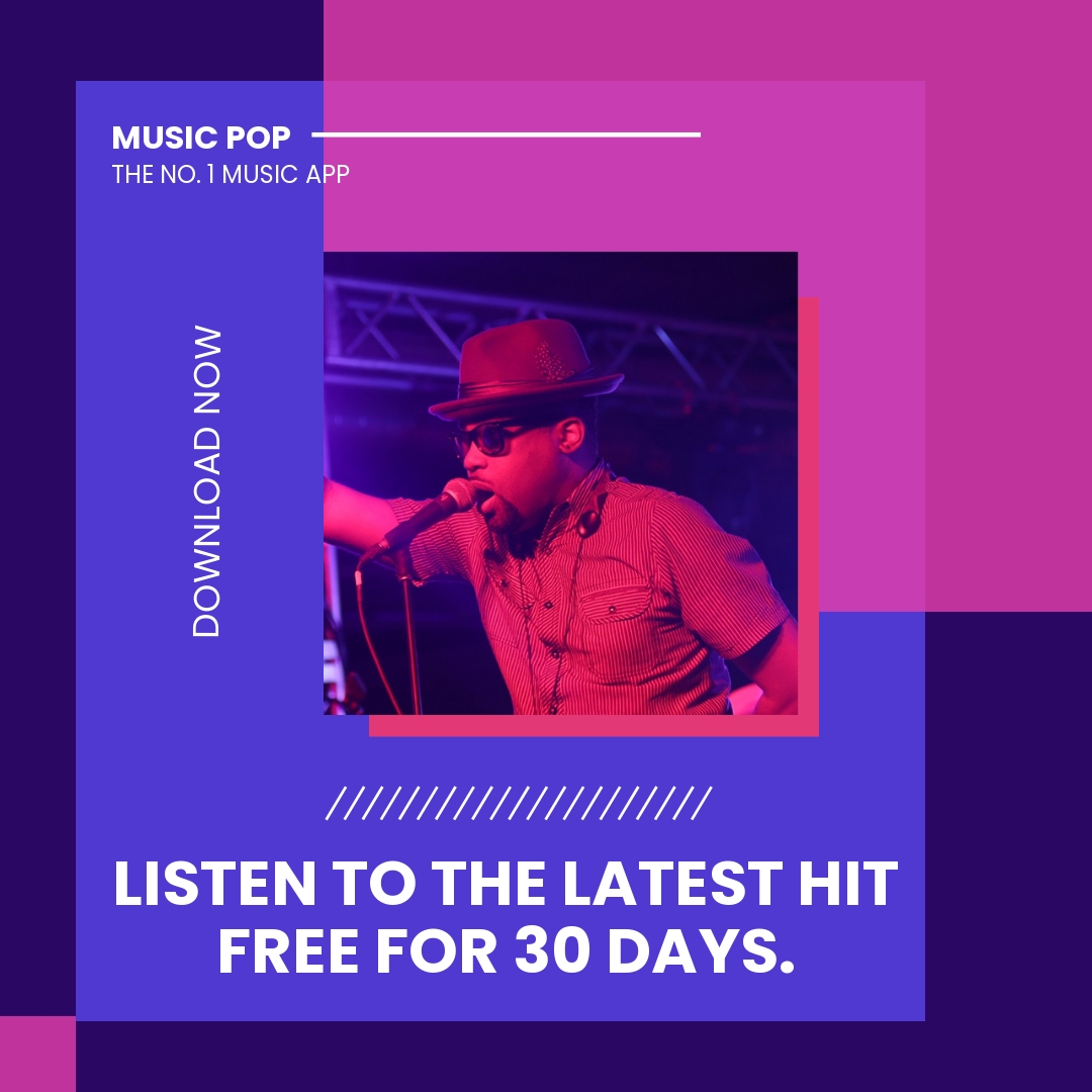 Music Studio App Promotion Instagram Post Template [Free JPG] - PSD