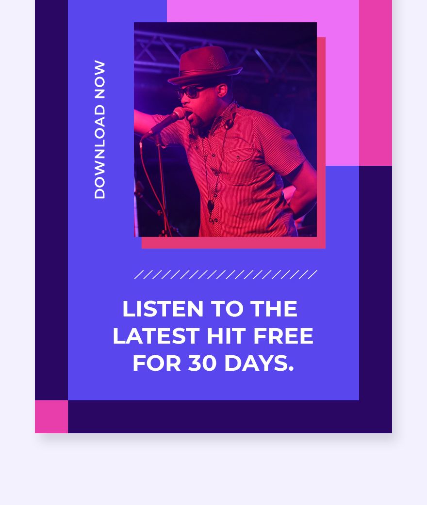 Free Music Studio App Promotion Pinterest Pin Template
