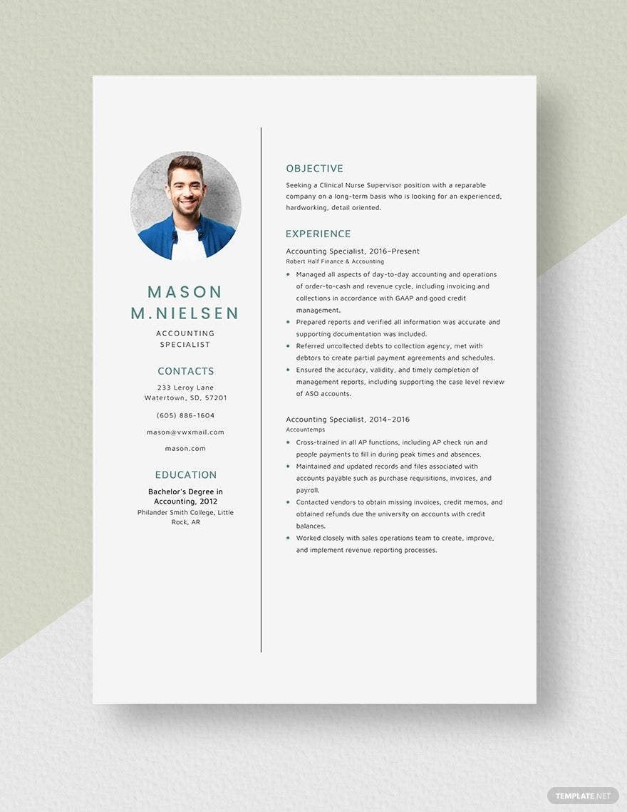 Accounting Specialist Resume