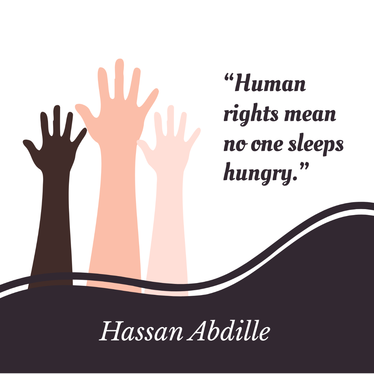 Human Rights Day Quote Vector
