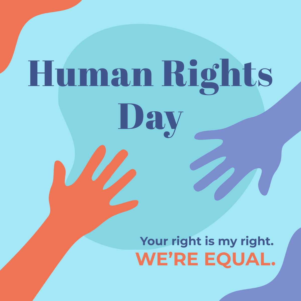 Free Human Rights Day Poster Vector Template