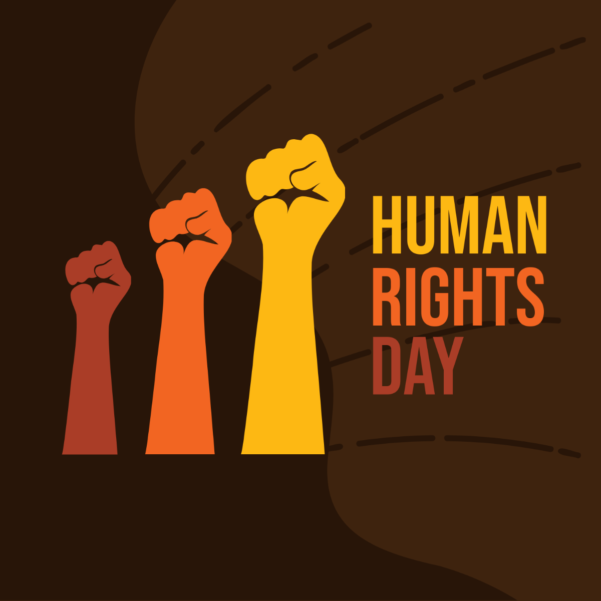 Human Rights Day Celebration Vector Template