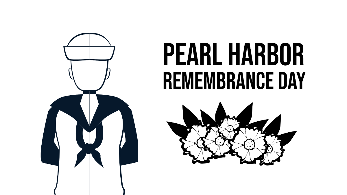 National Pearl Harbor Remembrance Day Drawing Background Template