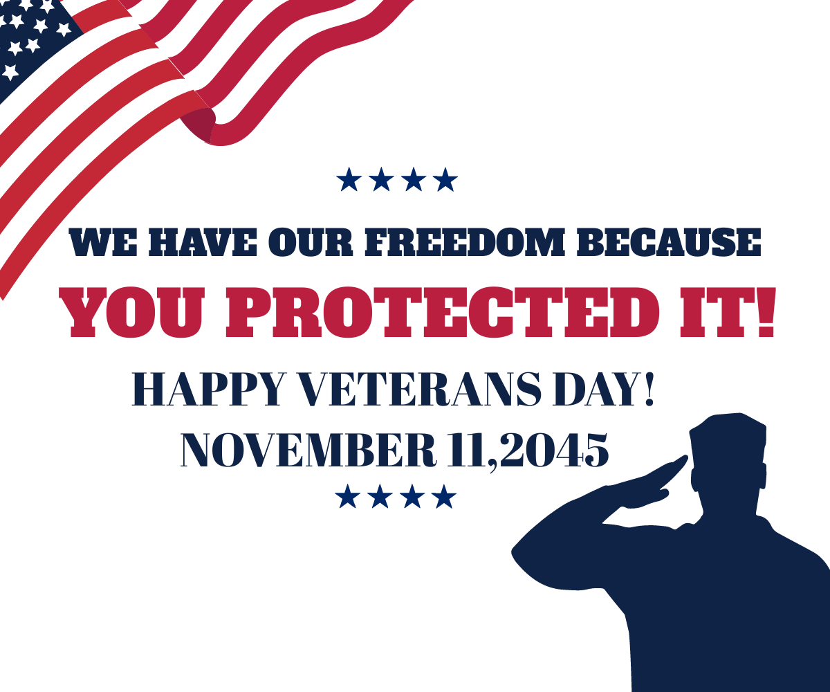 Free Veterans Day Photo Banner Template