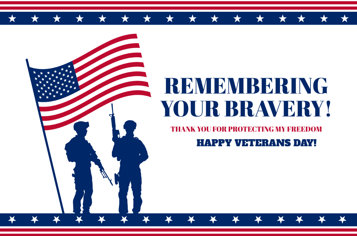 Happy Veterans Day Banner Template