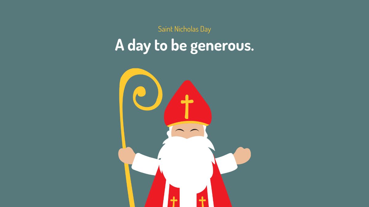 Saint Nicholas Day Flyer Background Template