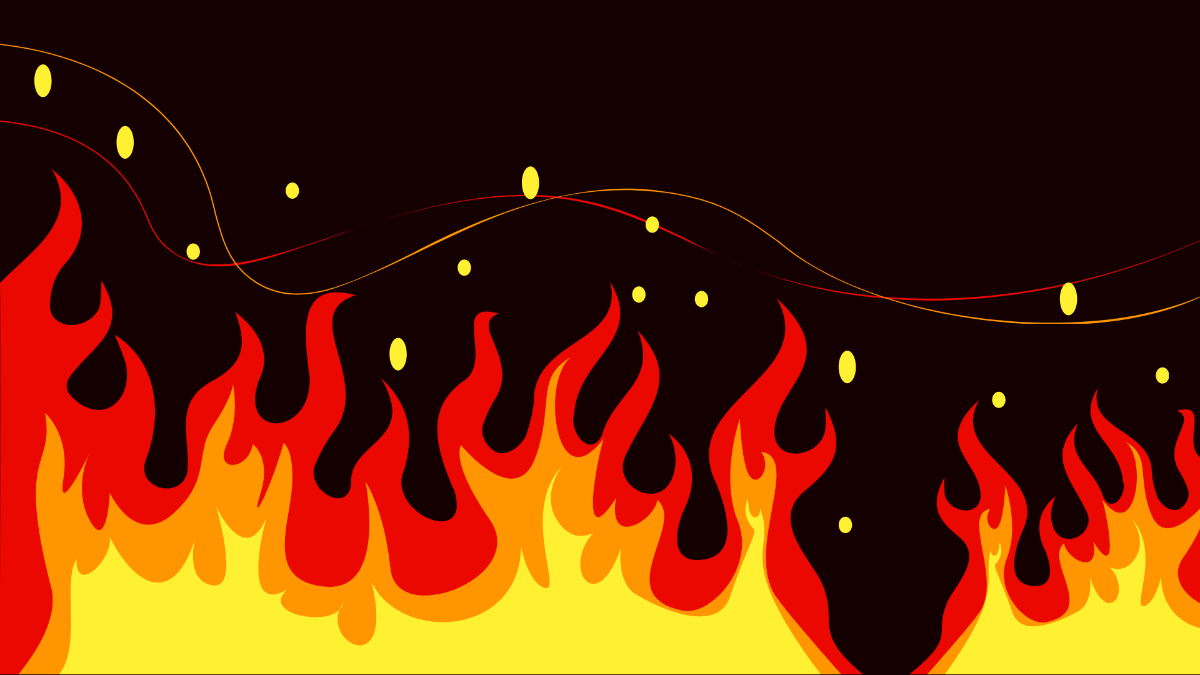 Set of anime fire Stock Vector