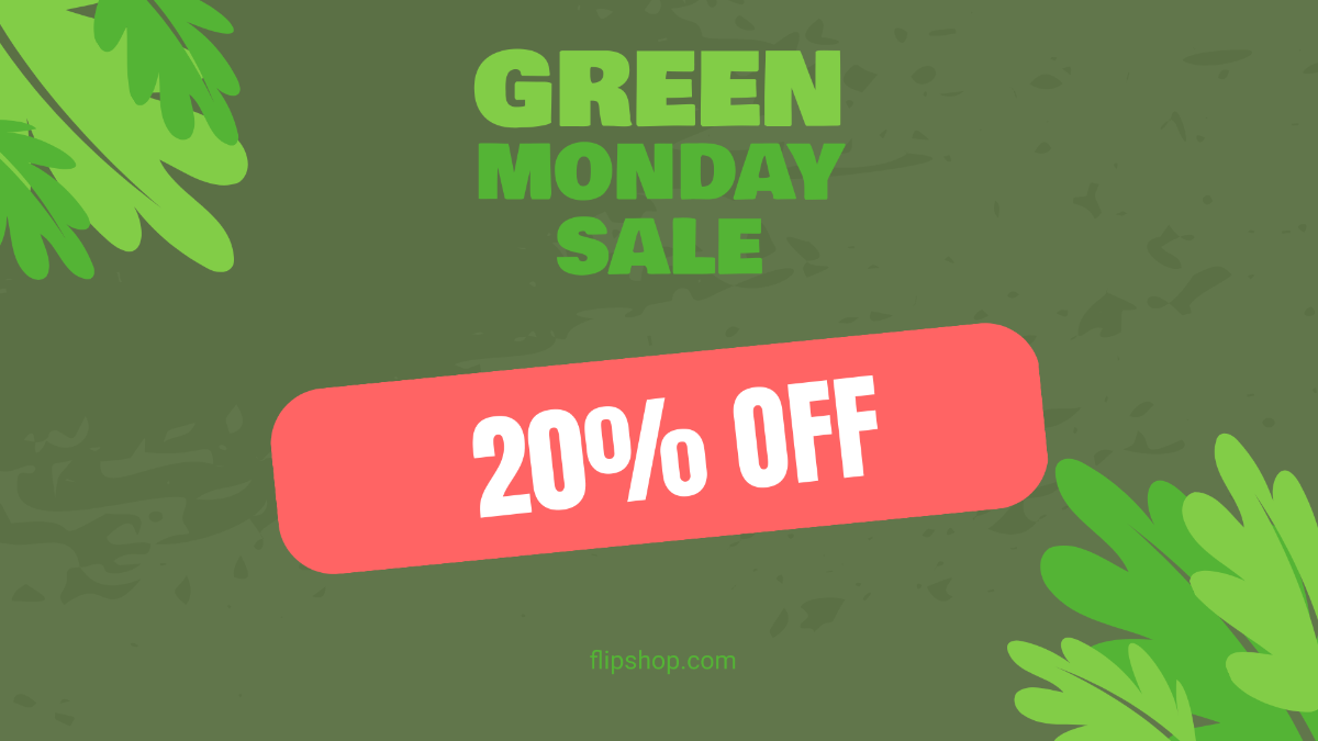 Green Monday Flyer Background Template - Edit Online & Download