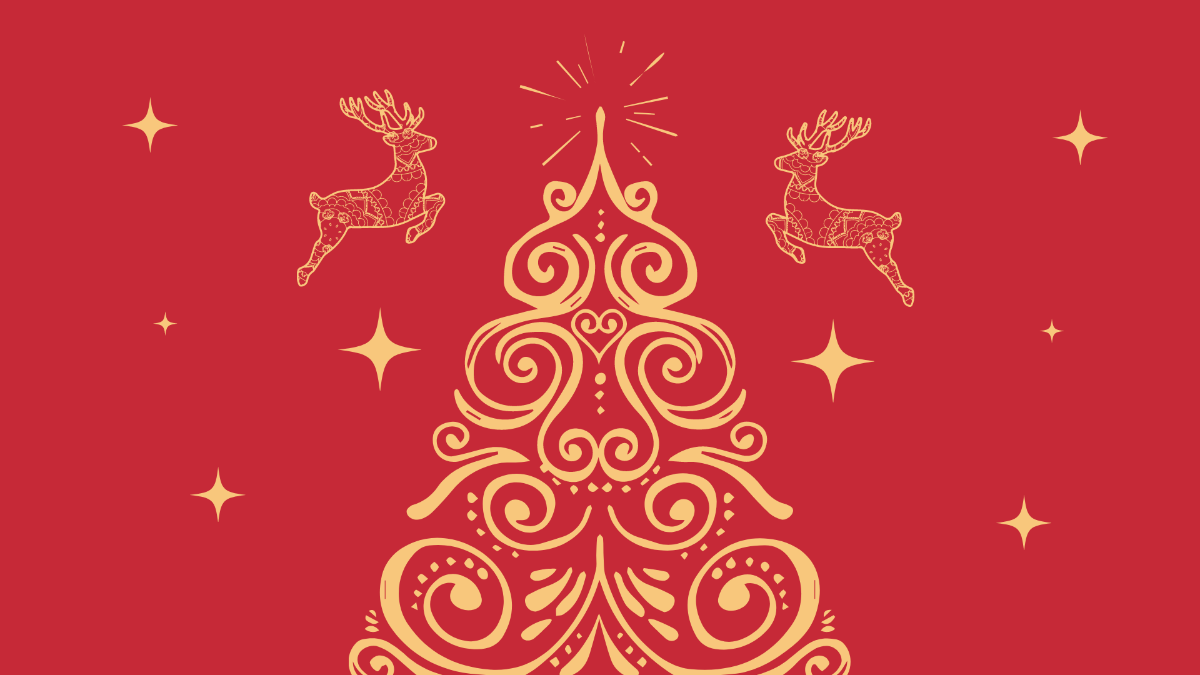 Christmas Red Background Template