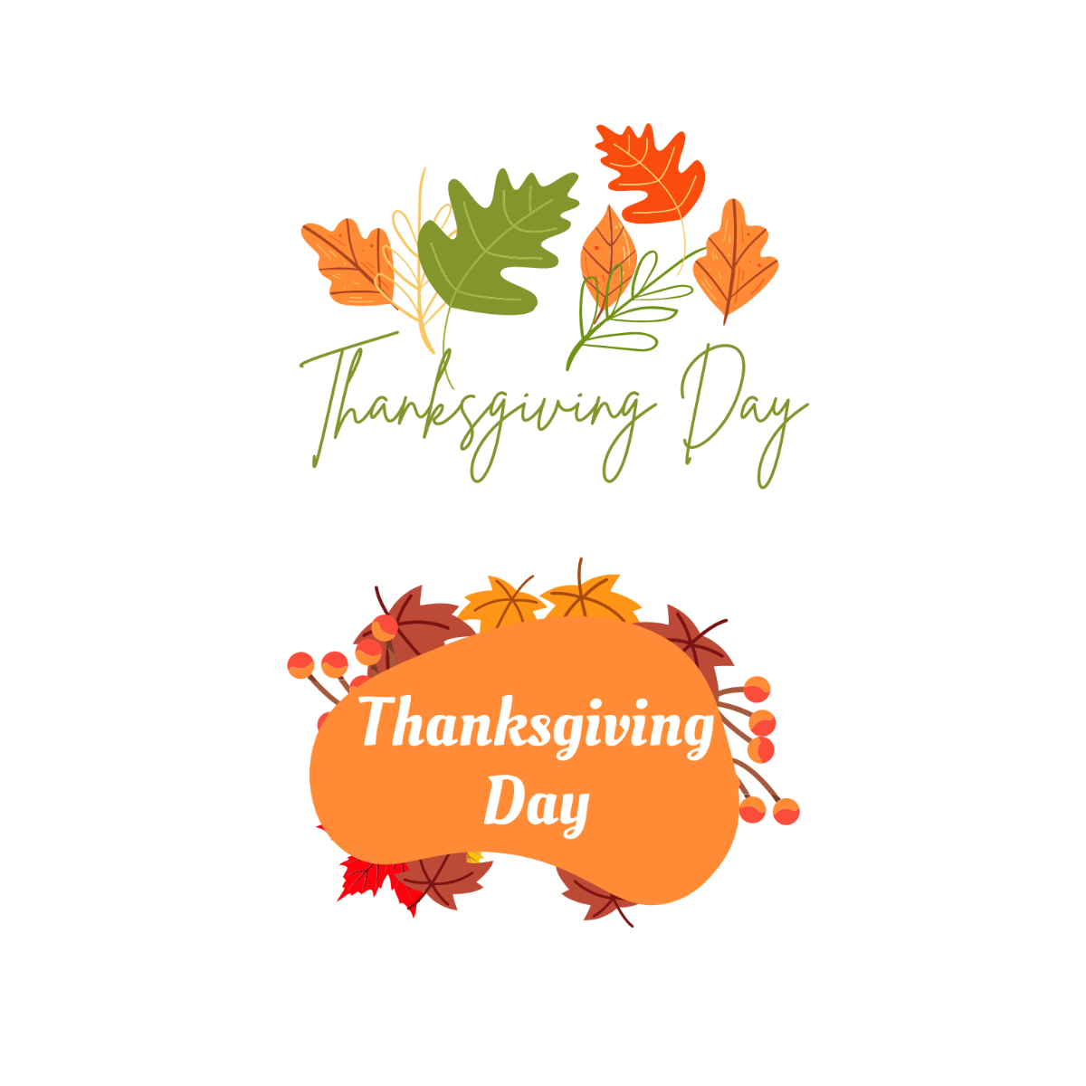 Thanksgiving Day Logo Clipart Template