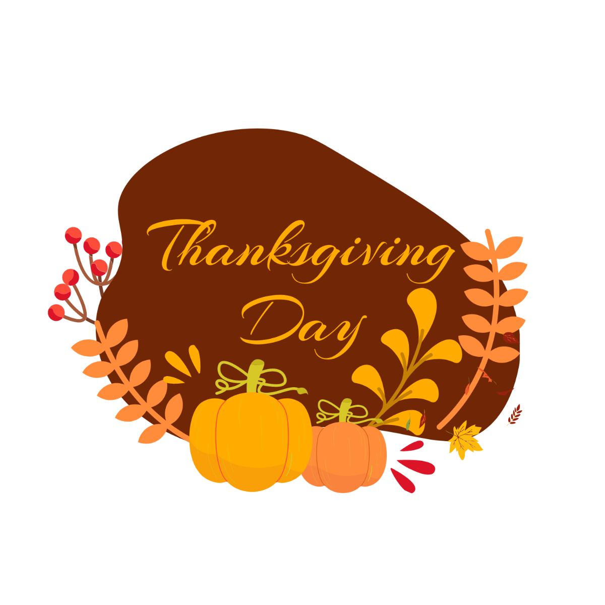 Thanksgiving Day Design Clipart Template