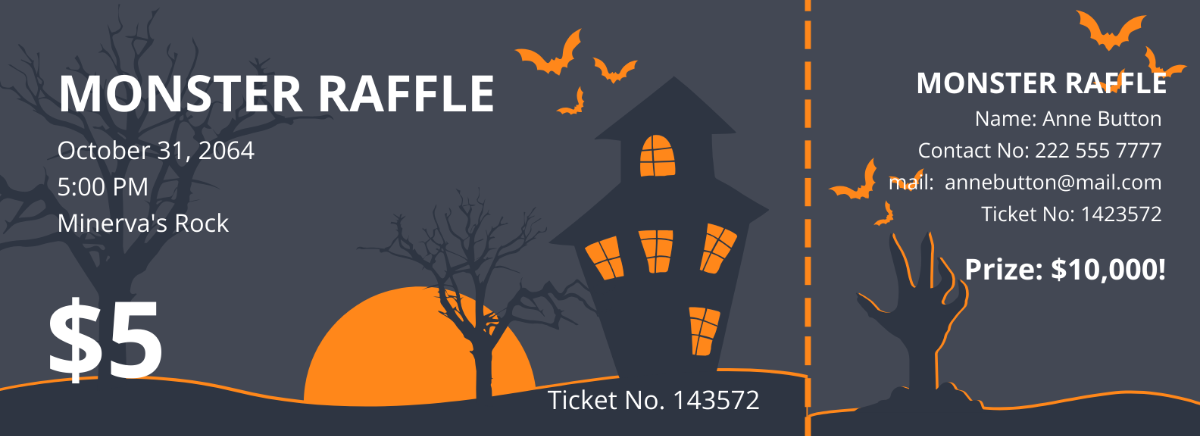 Halloween Raffle Ticket