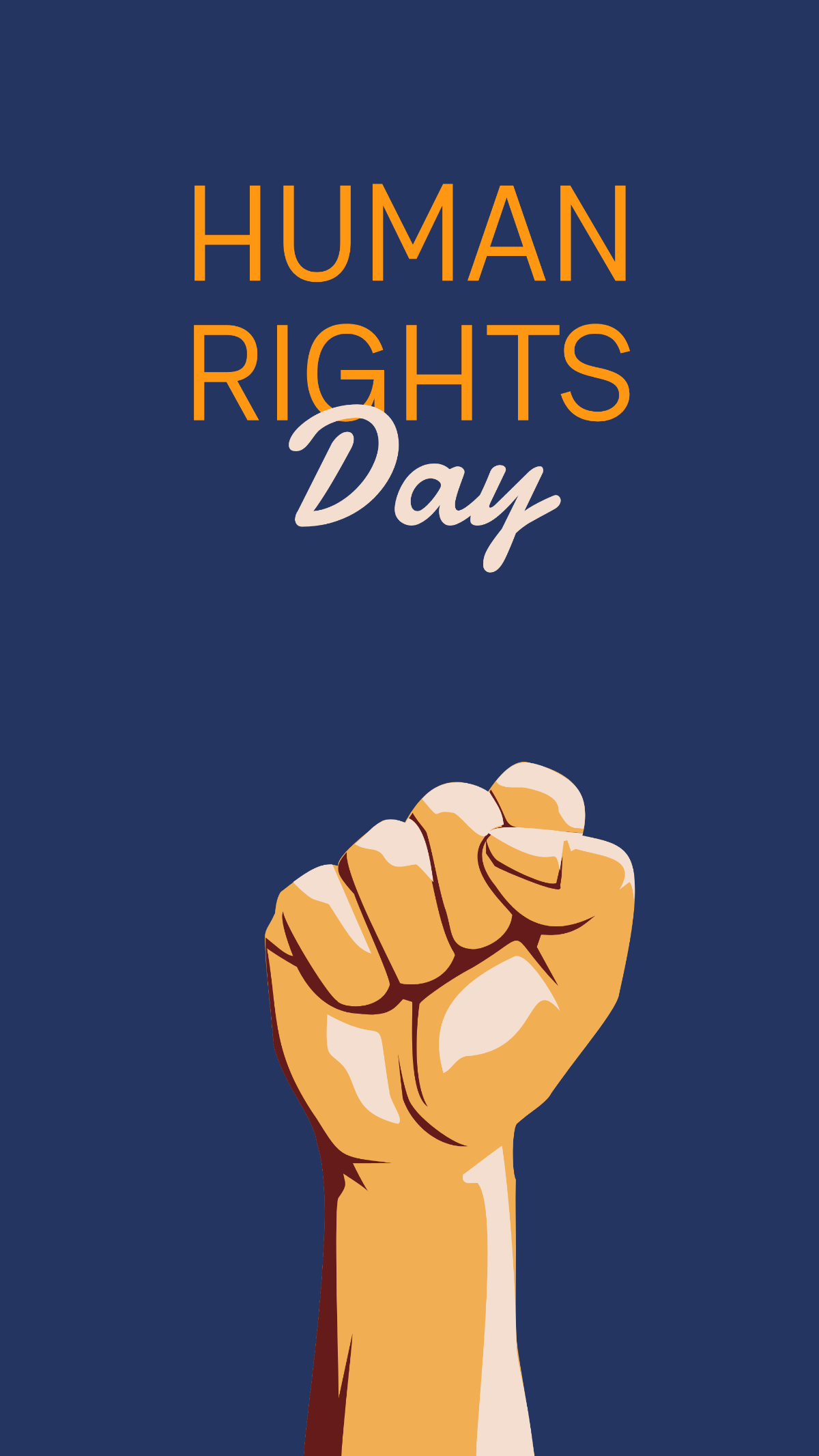 Human Rights Day iPhone Background Template