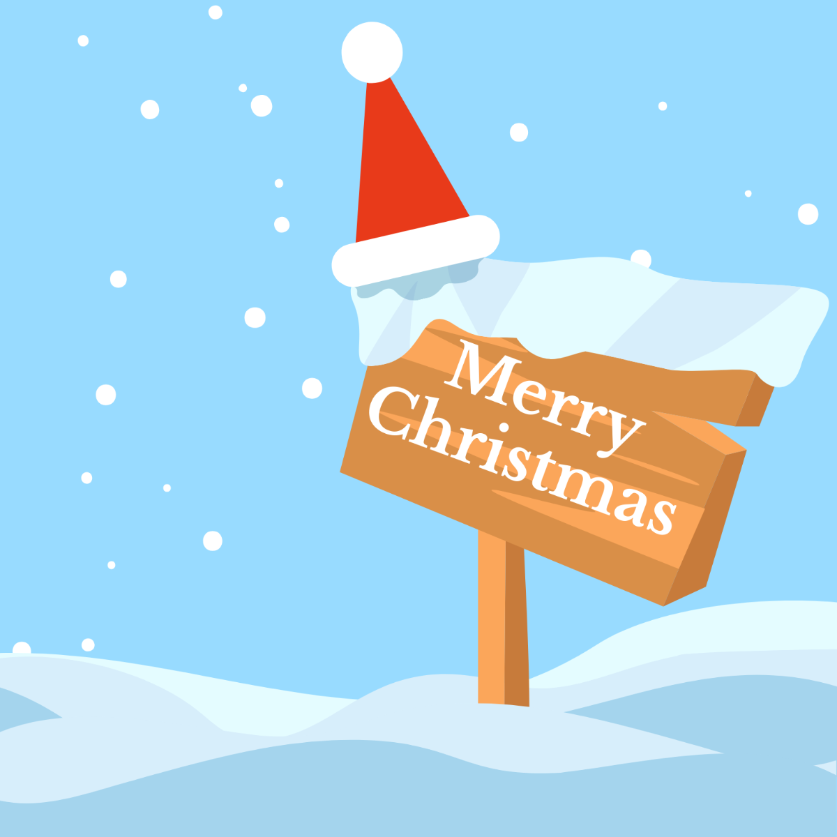 Christmas Sign Vector Template
