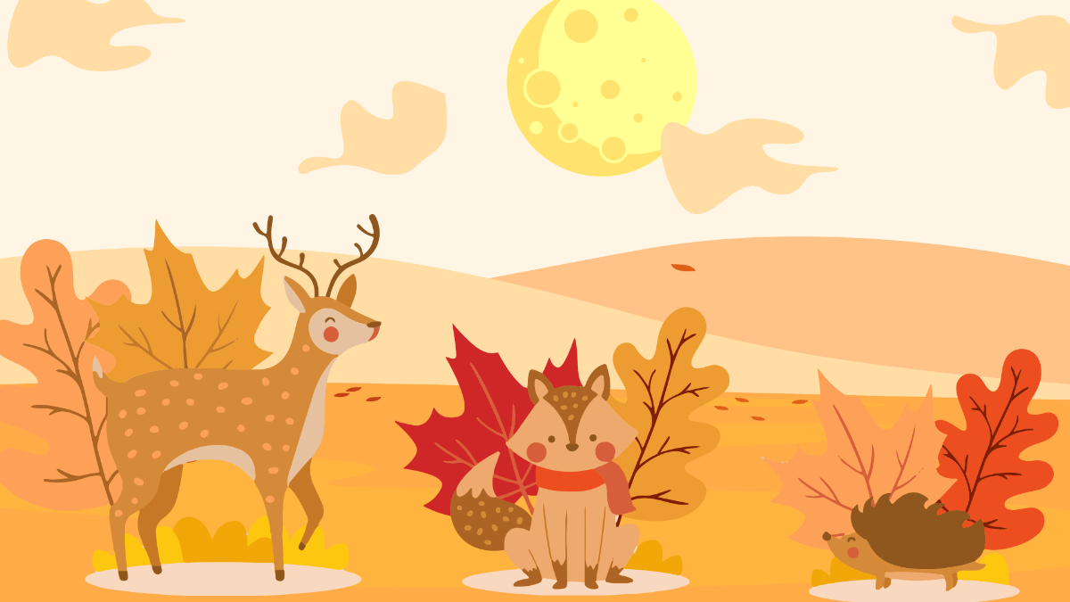 Free Cute Fall Background Template