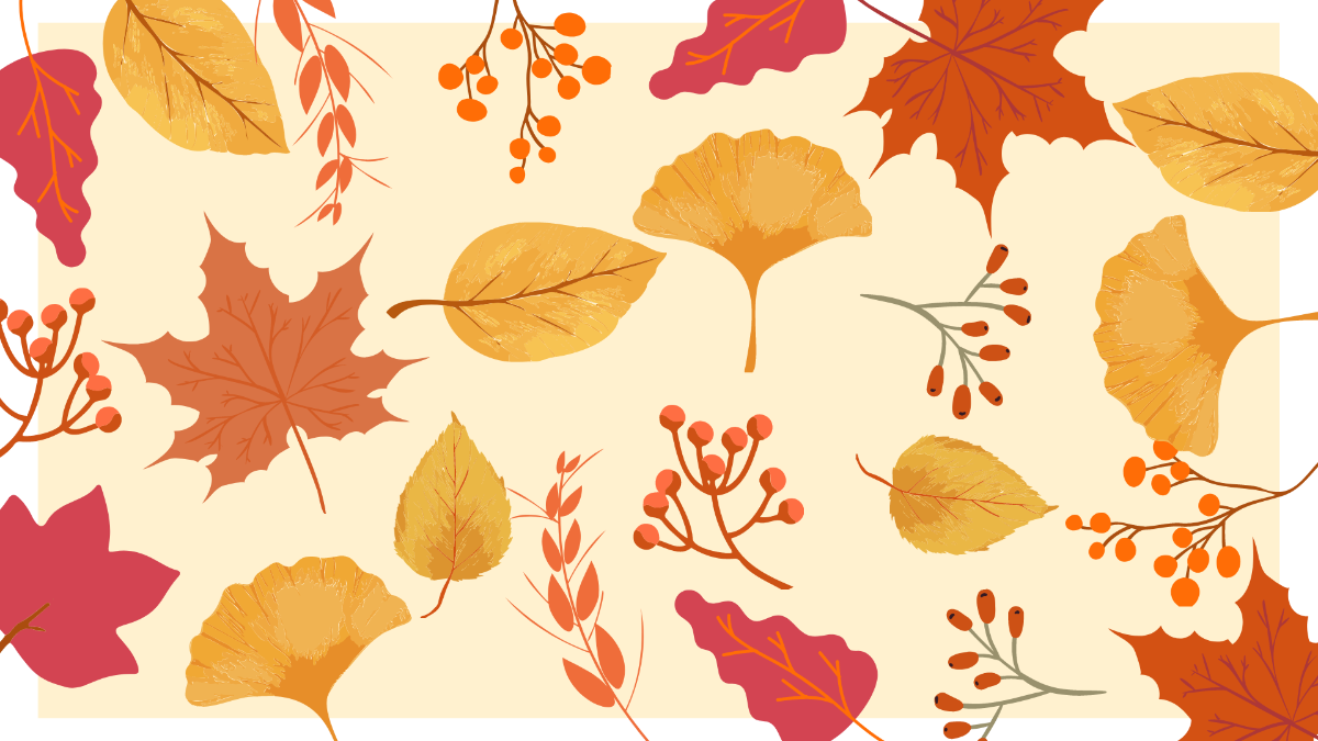 Fall Leaves Background Template