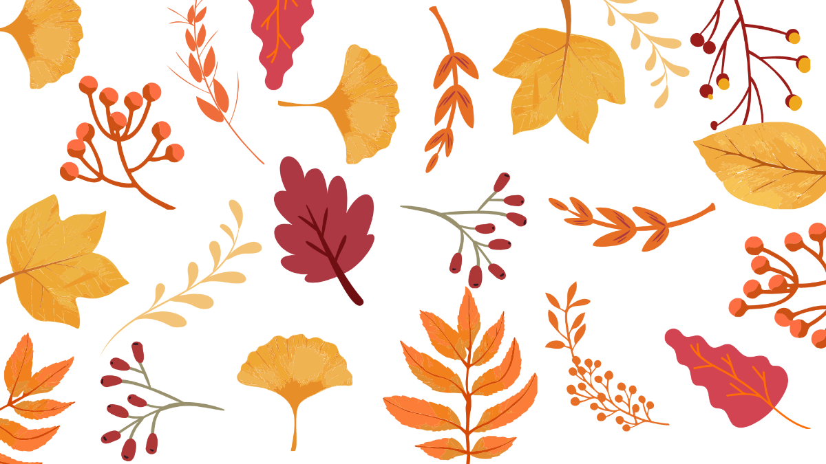 Fall Leaves Transparent Background Template