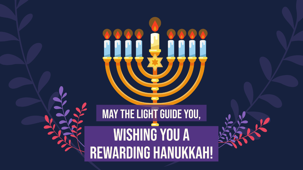 Free Hanukkah Wishes Background Template
