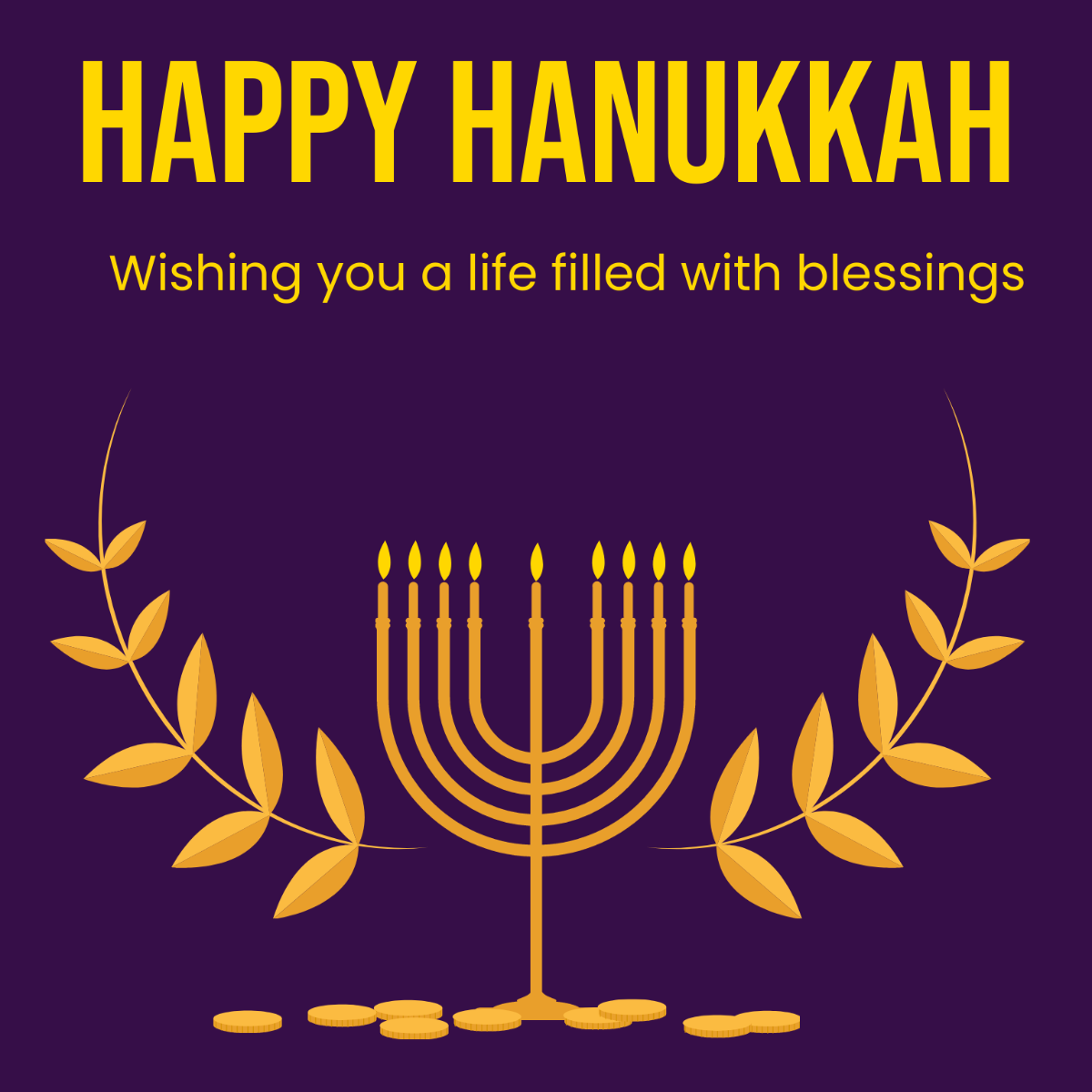 Free Hanukkah Wishes Vector Template