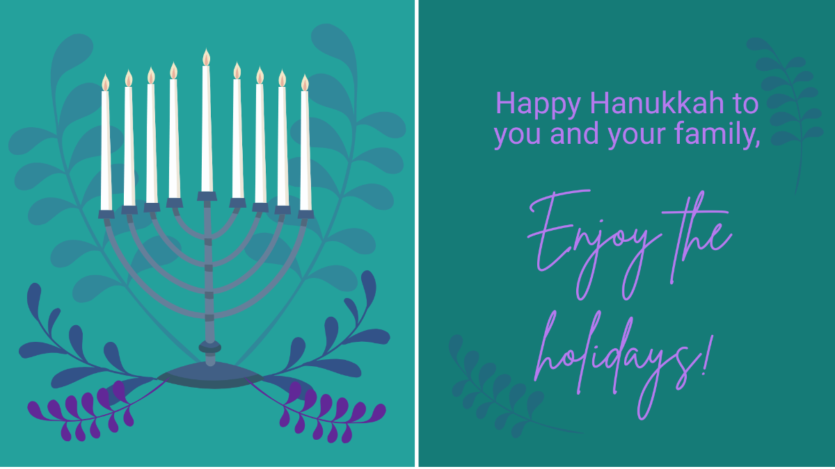 Hanukkah Greeting Card Background Template