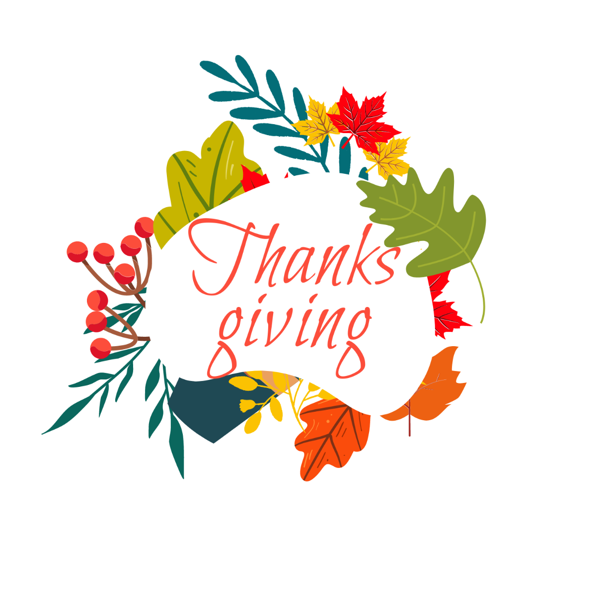 Transparent Thanksgiving Day Clipart Template