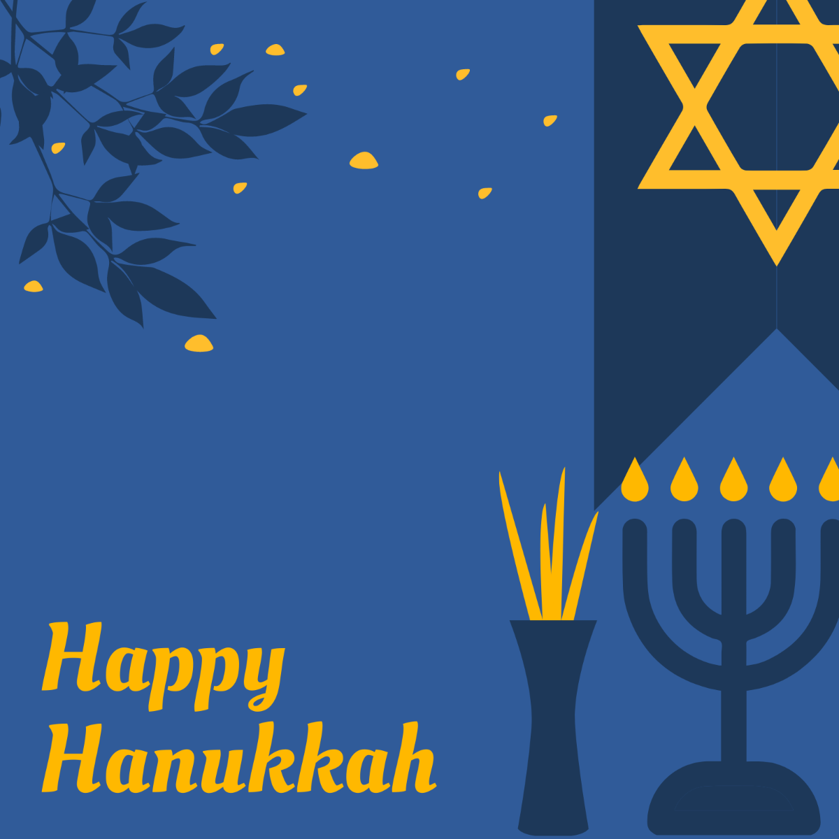 Free Happy Hanukkah Vectors Template