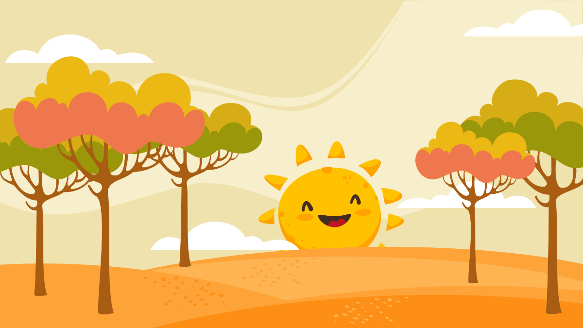 Cartoon Fall Leaves Background Template