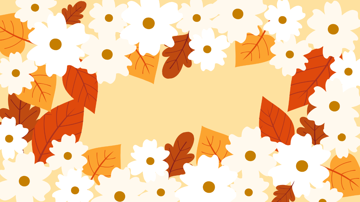 Fall Flowers Background Template
