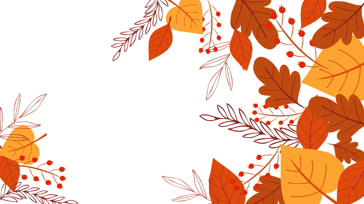 Fall Leaf White Background Template