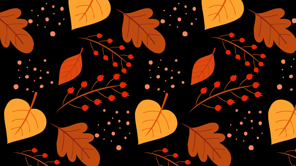 Fall Leaves Black Background Template