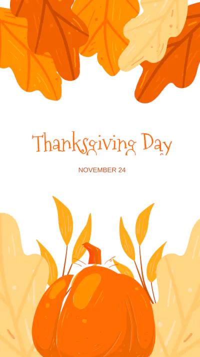 Free Thanksgiving Day Instragram Story Template to Edit Online