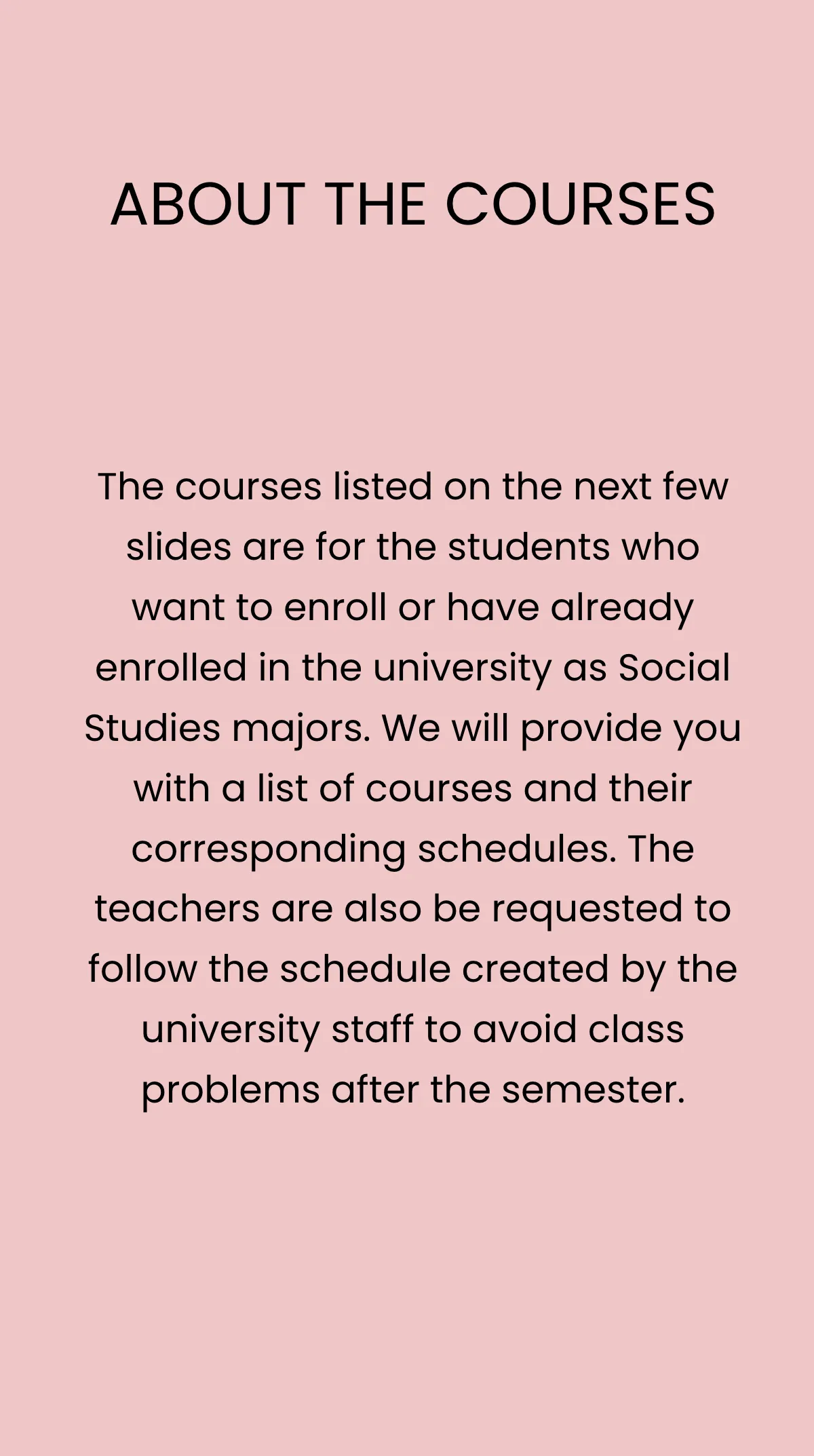 Free Course Schedule Mobile Presentation Template to Edit Online