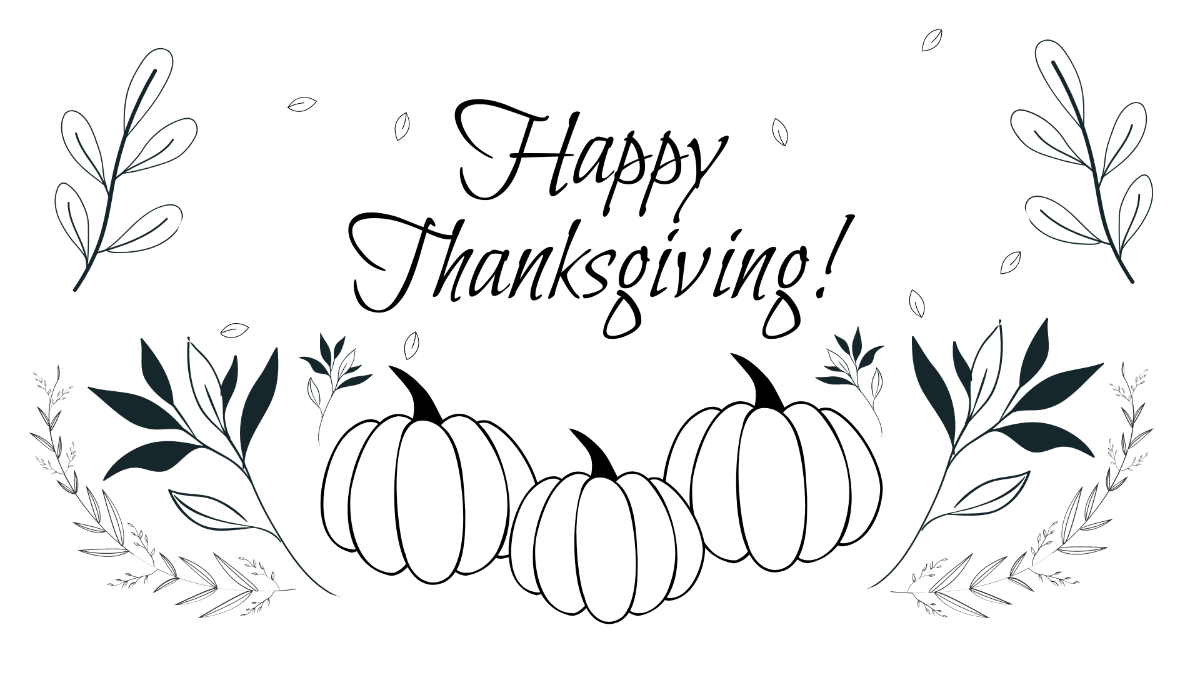 Thanksgiving Day Drawing Background Template
