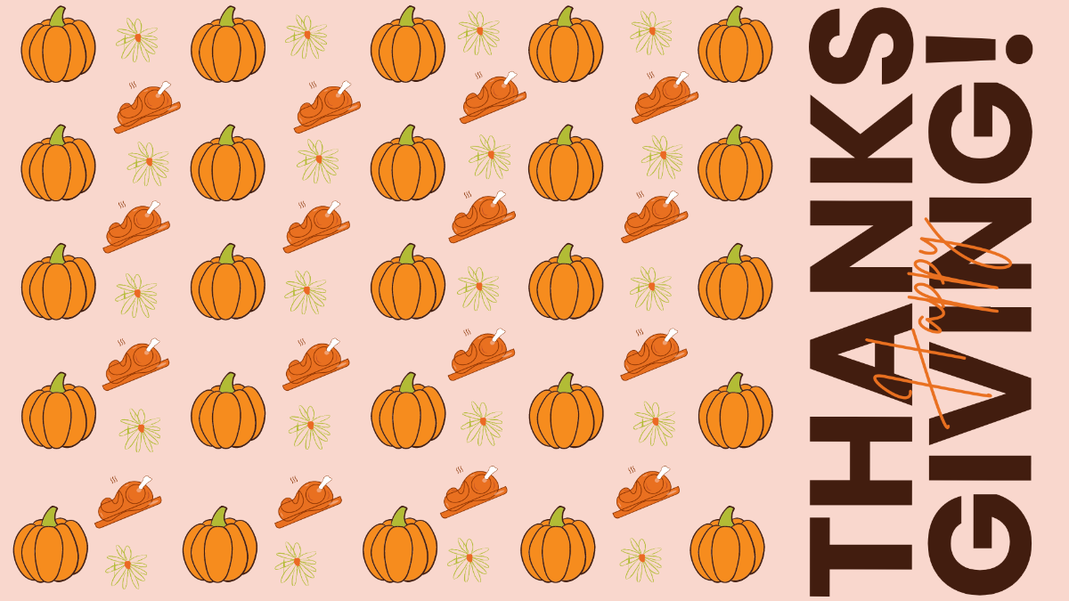 Thanksgiving Day Pattern Background Template