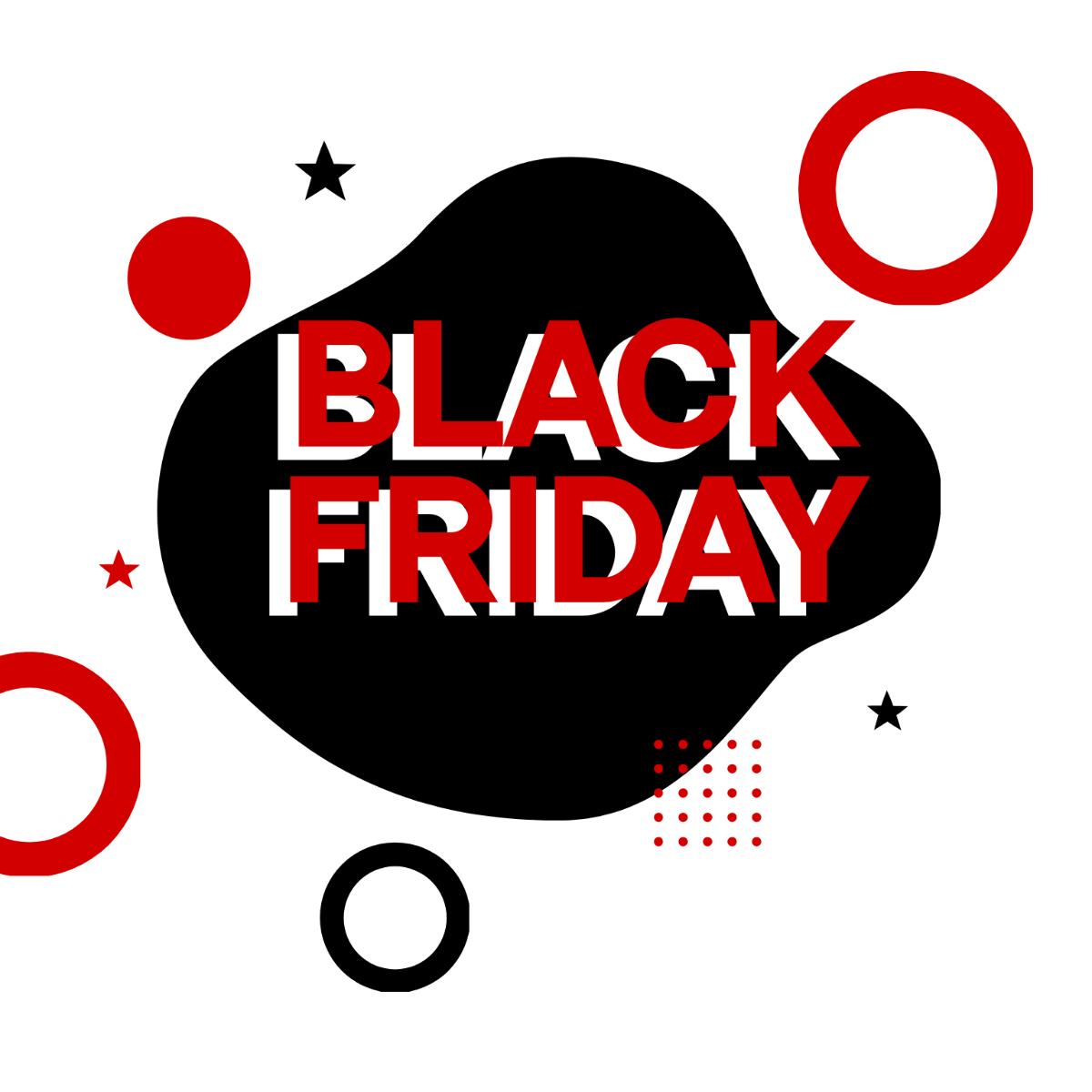 Happy Black Friday Clipart Template