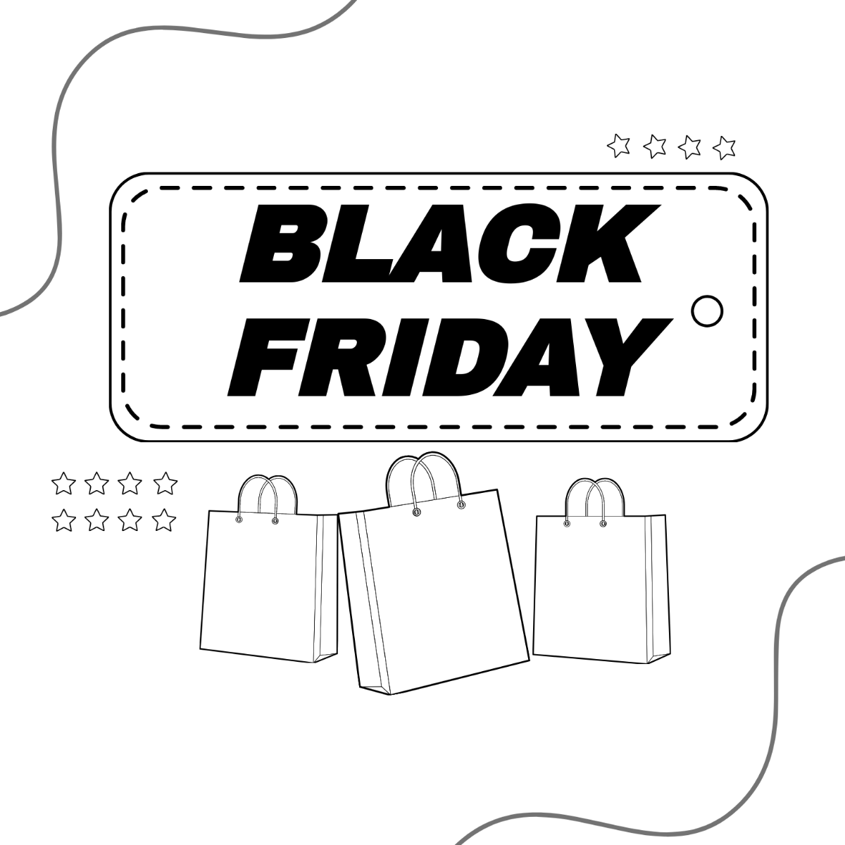Black Friday Drawing Template