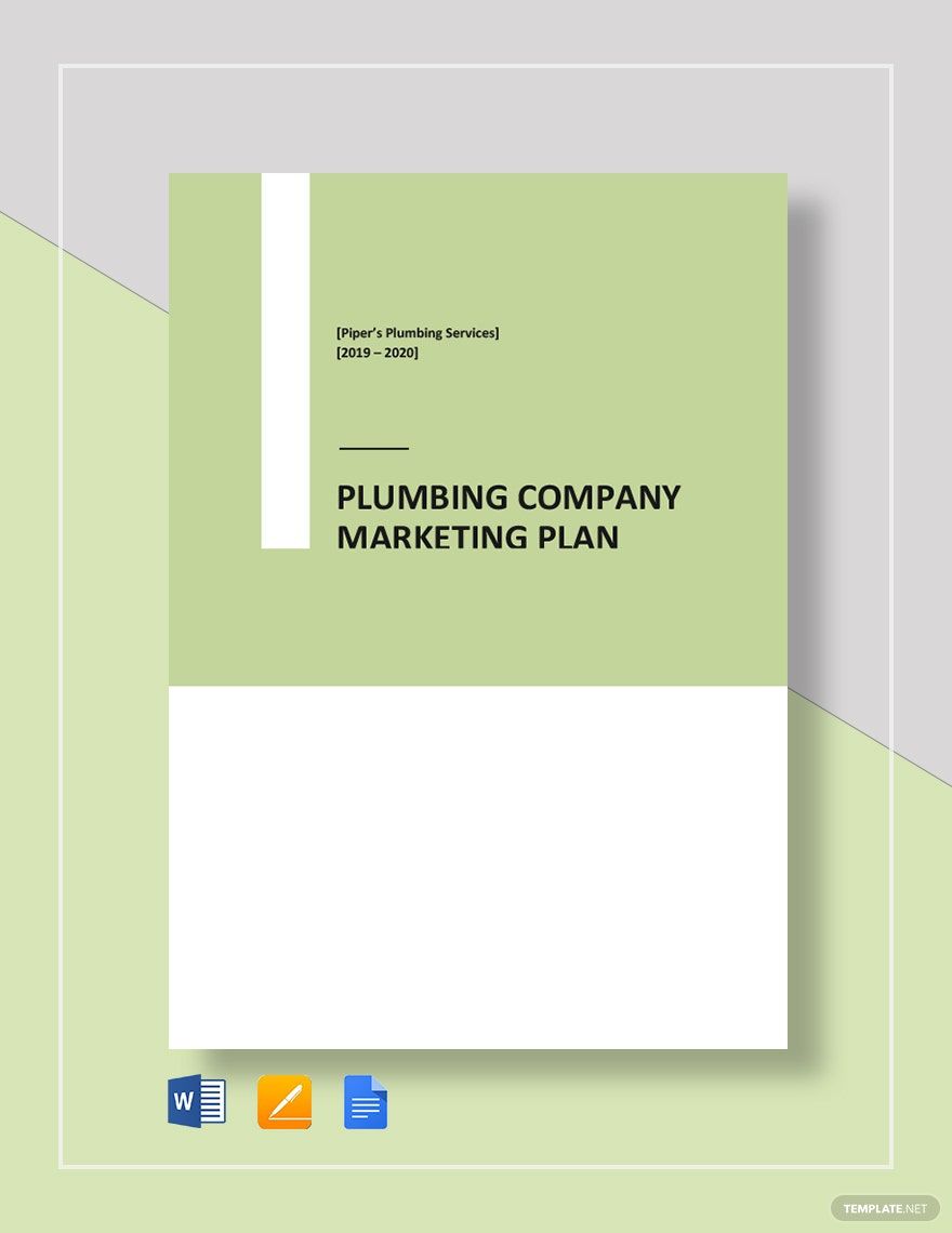 Plumbing Company Marketing Plan Template