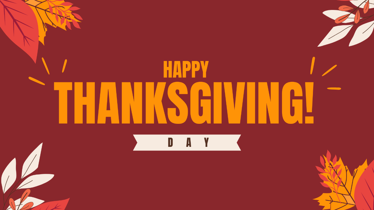 Thanksgiving Day Red Background Template