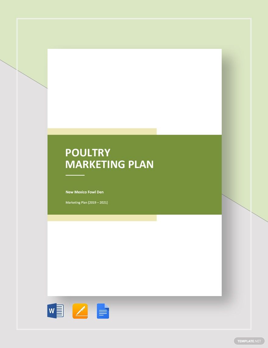 Poultry Marketing Plan Template