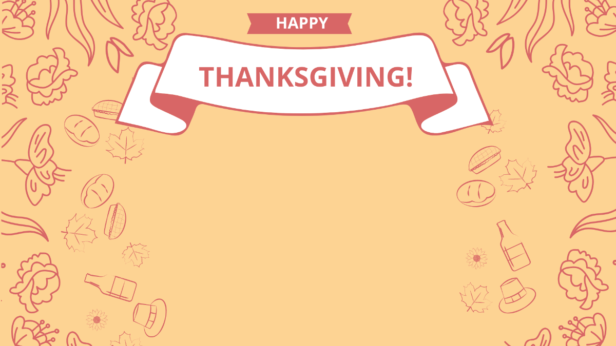 Thanksgiving Day Zoom Background Template