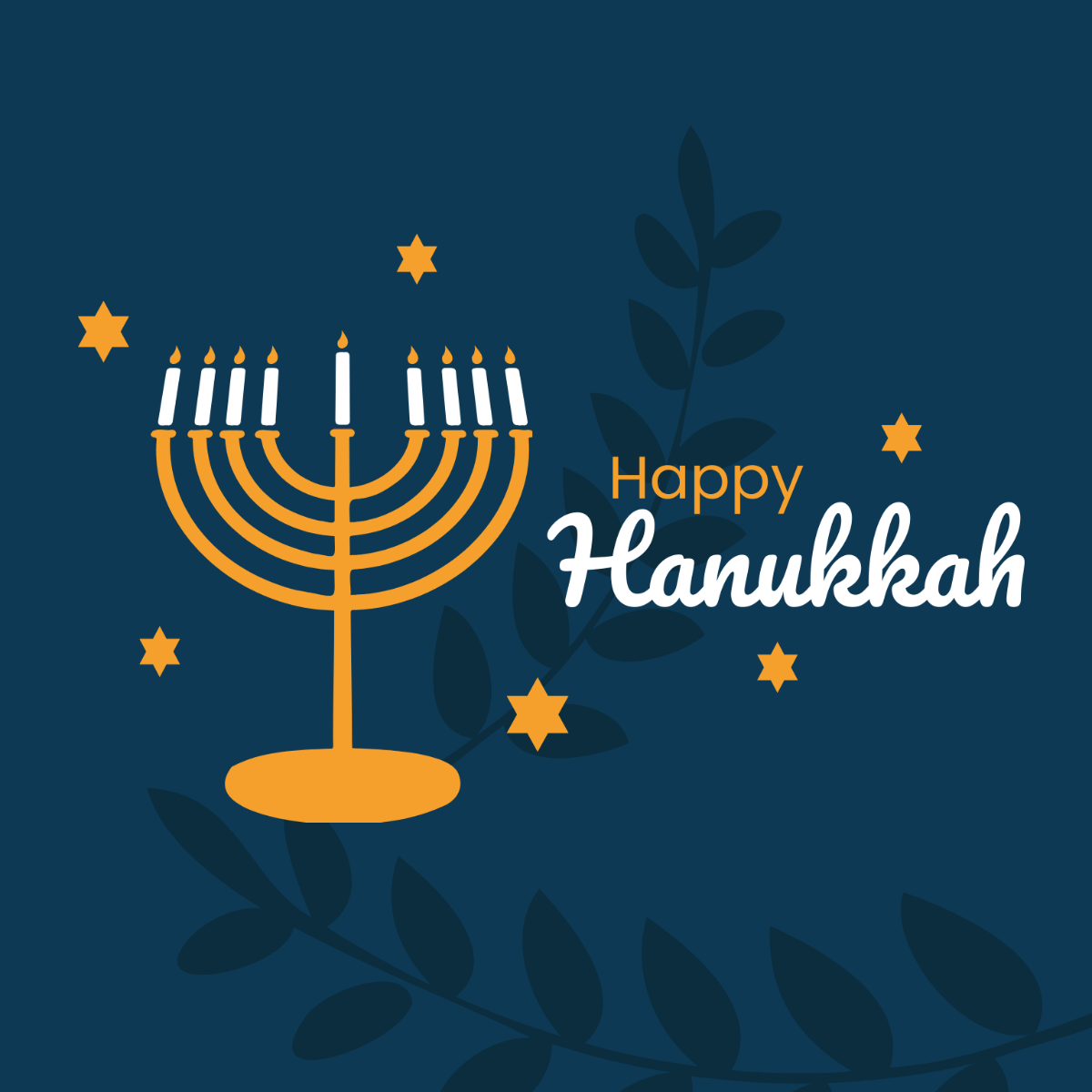Happy Hanukkah Illustration Template