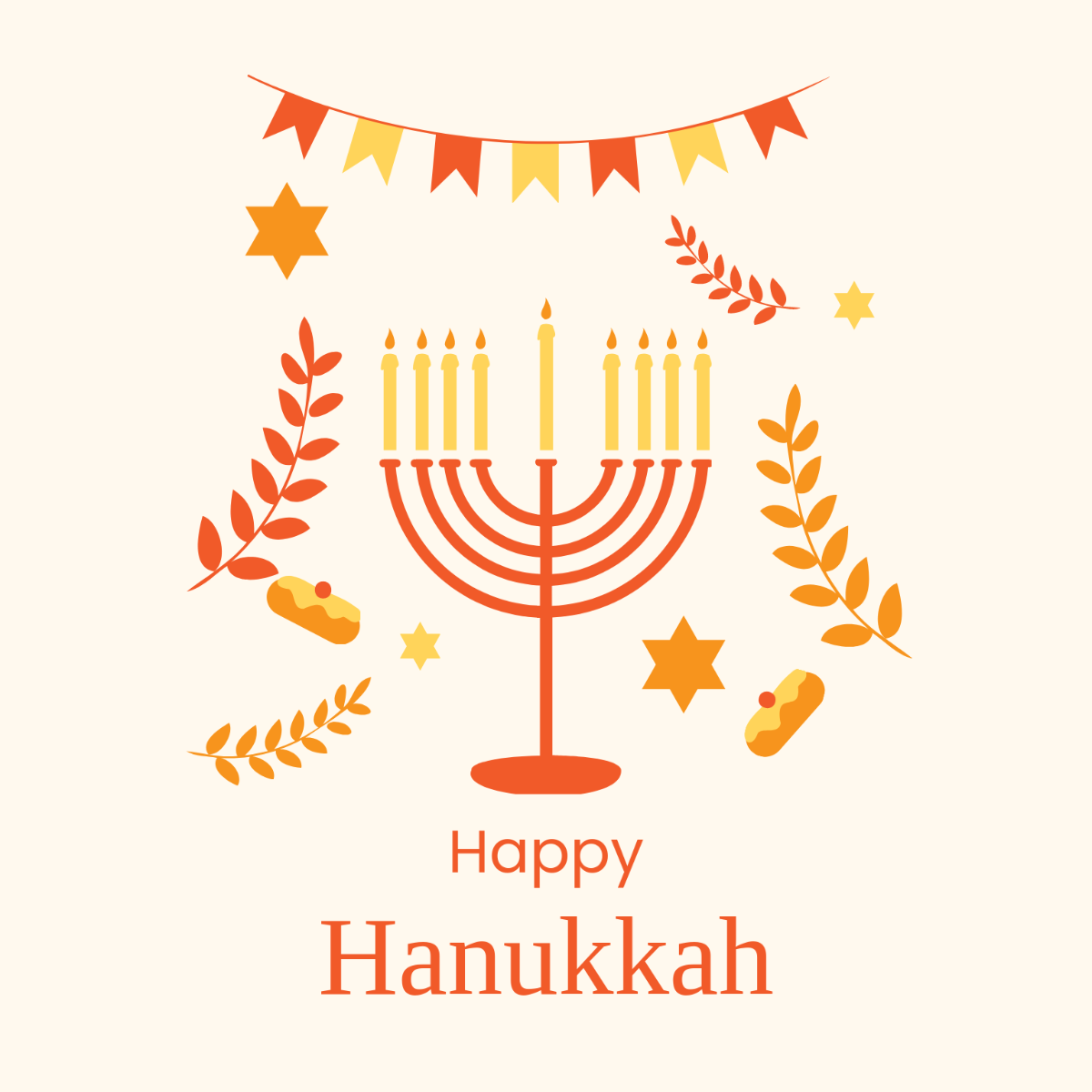 Free Hanukkah Illustration Template