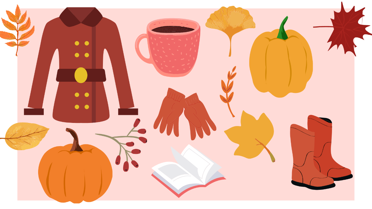 Free Preppy Fall Background Template