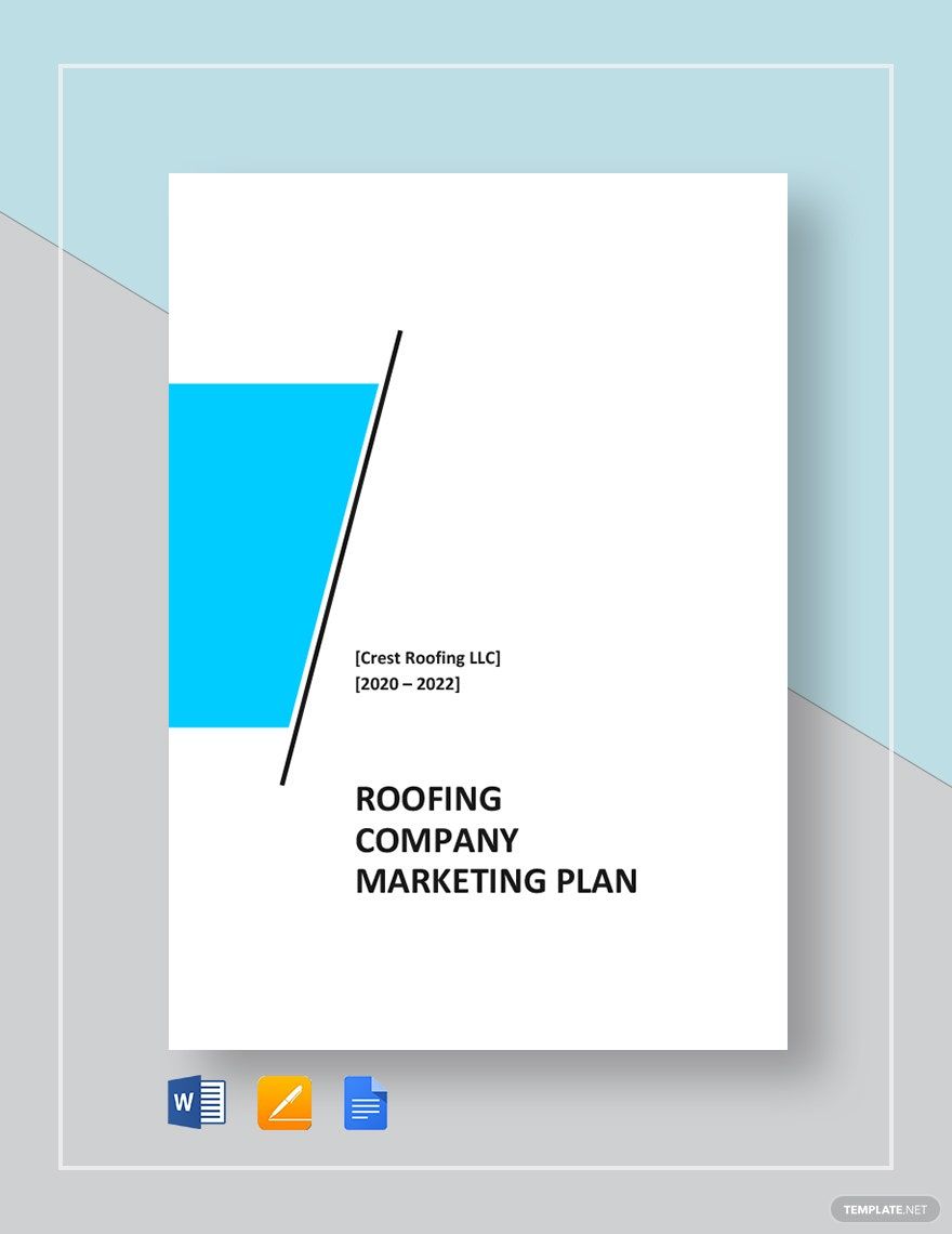 Roofing Company Marketing Plan Template